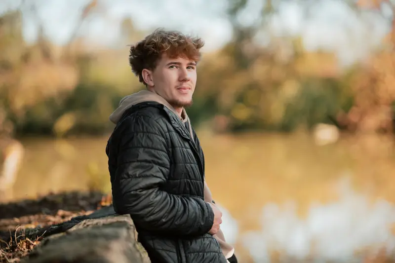 Cinematic senior portrait with editorial framing