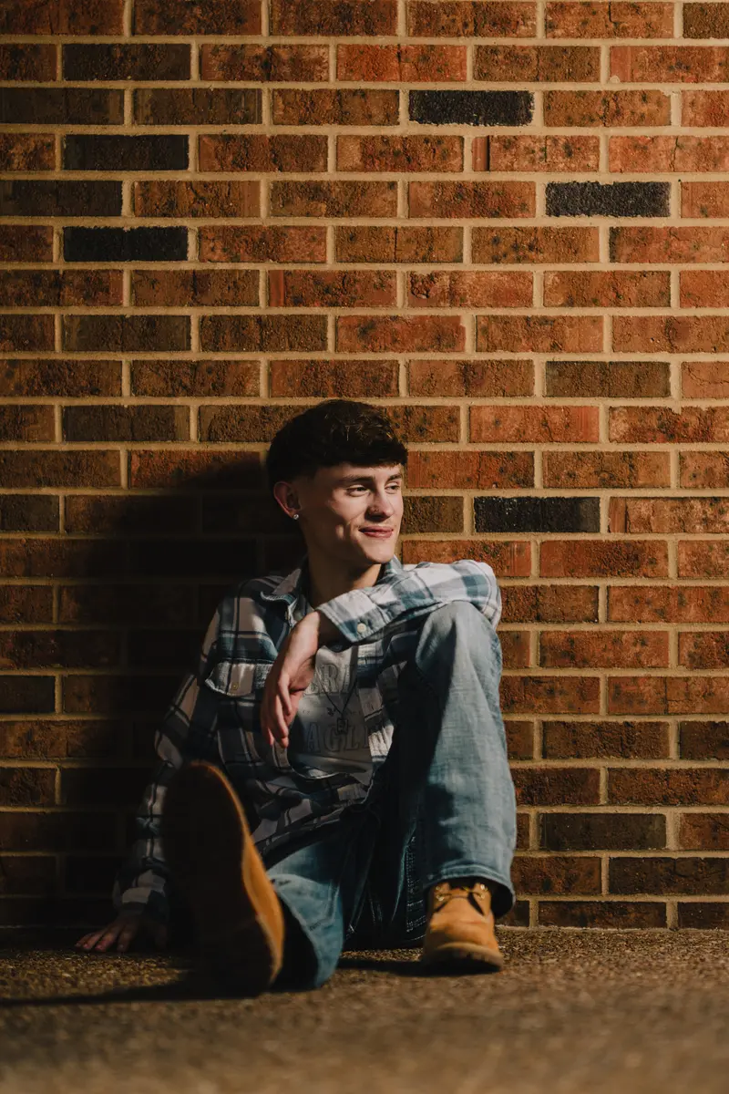 Editorial senior portrait with cinematic presence