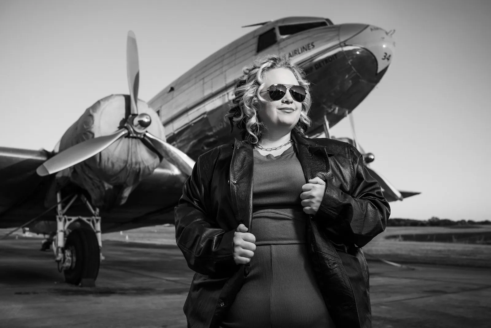 Senior portrait with cinematic, directed energy