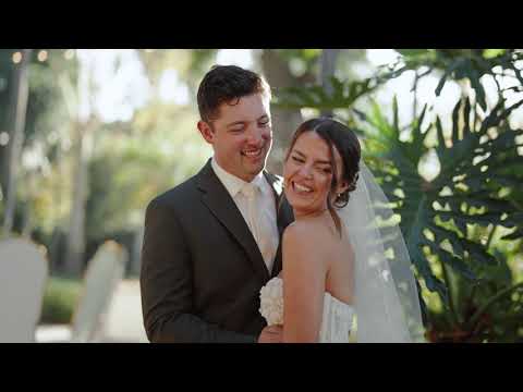 Lauren and Garrett wedding film still